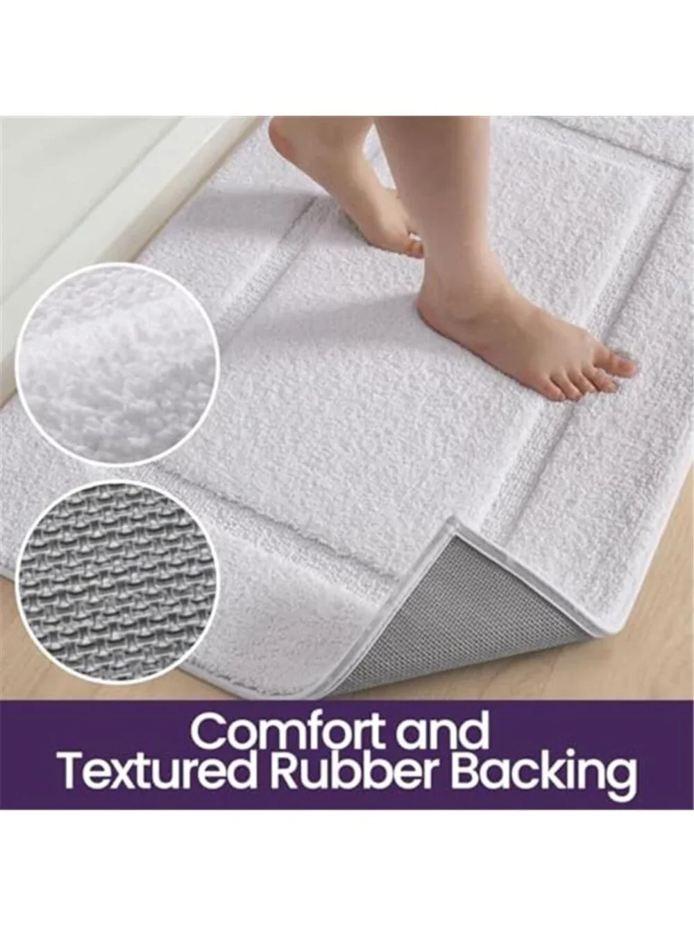 Plush Microfiber Bathroom Rug 2x3 Non Slip Absorbent Quick Dry Bath Mat Soft